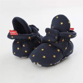 img 1 attached to LUWU Unisex Cozy Winter 👶 Warm Booties with Grippers Bottom for Babies