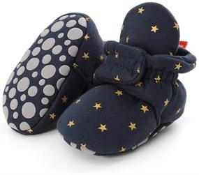 img 3 attached to LUWU Unisex Cozy Winter 👶 Warm Booties with Grippers Bottom for Babies