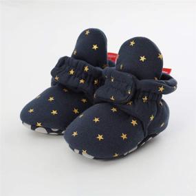 img 2 attached to LUWU Unisex Cozy Winter 👶 Warm Booties with Grippers Bottom for Babies