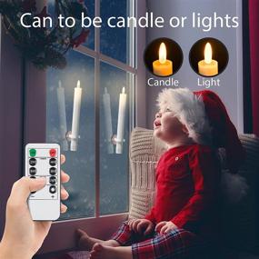 img 3 attached to Add Warmth to Your Home Decor with Flameless Taper Candles - Realistic Flickering LED Candles for Christmas, Parties, and Weddings - 6 Pack