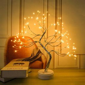 img 4 attached to 🌲 Enhanced 20'' Bonsai Tree Light: Enchanting Fairy Lights, 108 LED Artificial Tree Lights for Christmas Decorations and Gifts (Warm White)