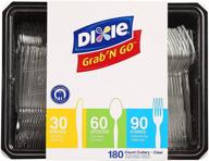 🍽️ dixie heavy-weight plastic cutlery pack by gp pro (georgia-pacific), crystal, ch0369dx7 - clear, 90 forks, 60 teaspoons, 30 knives logo