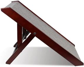 img 3 attached to 🐾 ASmileIndeep Wood Pet Ramp: Adjustable, Foldable, Wide Dog Ramp for Couch, Bed, Car – The Perfect Solution for Easy Access!