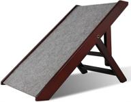 🐾 asmileindeep wood pet ramp: adjustable, foldable, wide dog ramp for couch, bed, car – the perfect solution for easy access! logo