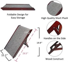 img 2 attached to 🐾 ASmileIndeep Wood Pet Ramp: Adjustable, Foldable, Wide Dog Ramp for Couch, Bed, Car – The Perfect Solution for Easy Access!