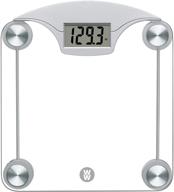 ww scales by conair: digital glass weight scale with contemporary silver finish - 400 lbs. capacity - bathroom scale logo