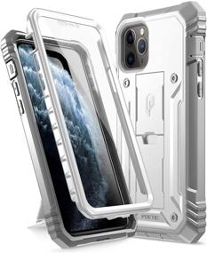 img 4 attached to 📱 Poetic Revolution Series Rugged Case for iPhone 11 Pro (2019) 5.8 Inch - Full-Body Shockproof Protective Cover with Kickstand, Built-in-Screen Protector - White