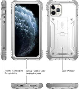 img 3 attached to 📱 Poetic Revolution Series Rugged Case for iPhone 11 Pro (2019) 5.8 Inch - Full-Body Shockproof Protective Cover with Kickstand, Built-in-Screen Protector - White