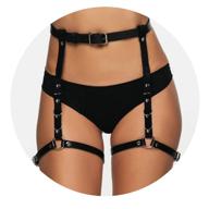 bodiy leather thigh harness garter logo