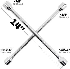 img 3 attached to 🔧 Powerbuilt Universal Lug Wrench - 14-Inch, Model 940558