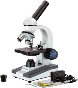 img 4 attached to 🔬 AmScope M150C-I 40X-1000X All-Metal Optical Glass Lenses Cordless LED Biological Compound Microscope for Students