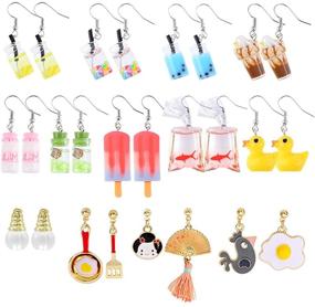 img 4 attached to PCS Funny Earrings Teen Girls