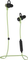 amazon basics wireless bluetooth fitness headphones earbuds with microphone, green: unleash your workout potential logo