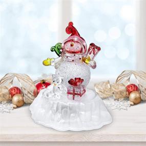 img 1 attached to Snowman Christmas Decoration Changing Figurine