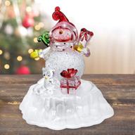 snowman christmas decoration changing figurine logo