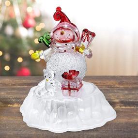 img 4 attached to Snowman Christmas Decoration Changing Figurine