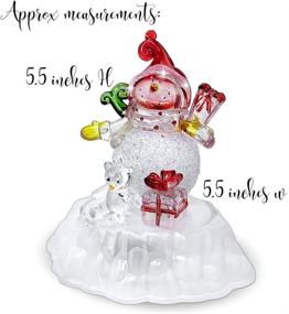img 3 attached to Snowman Christmas Decoration Changing Figurine