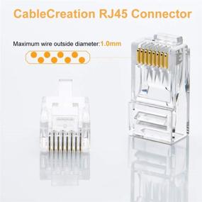 img 2 attached to 🔌 Кабель CableCreation с прозрачным разъемом - 100 штук