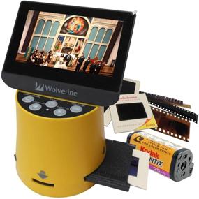 img 4 attached to 🟡 Конвертер фильма в цифровой формат с высоким разрешением Wolverine Titan 8 в 1 с 4,3-дюймовым экраном, выходом HDMI - Желтый