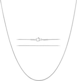 img 4 attached to 🔶 Sleek and Timeless: KISPER Sterling Silver Stainless Necklace - Perfect Boys' Jewelry