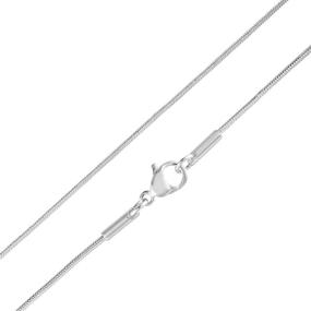 img 2 attached to 🔶 Sleek and Timeless: KISPER Sterling Silver Stainless Necklace - Perfect Boys' Jewelry