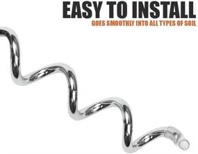 img 1 attached to 🐶 BV Pet 18-inch Spiral Stake & 25ft Tie Out Cable Combo: Ideal for Dogs Up to 60lbs in Outdoor, Yard, and Camping Activities - Blue, Medium Size