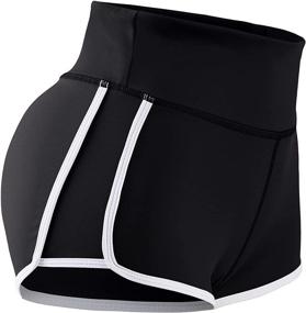 img 1 attached to Gafeng Women's Scrunchy Booty Shorts - High Waist Ruched Workout Leggings for Yoga, Running, and Exercise