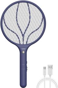 img 4 attached to 🪰 Rechargeable Fly Swatter Racket - Handheld Bug Zapper with LED Light | USB Charging Electric Mosquito & Fly Insect Killer | Indoor Outdoor Navy Blue