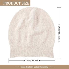 img 3 attached to 🧣 Warmth in Style: Syhood Cashmere Beanie Hat for Women - Knitted Slouchy Oversized Winter Skull Cap