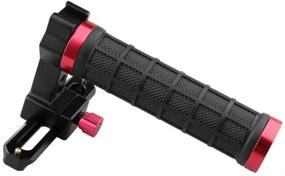 img 1 attached to 🎥 CAMVATE Red Rubber Grip Top Handle with NATO Rail for Blackmagic Pocket Cinema Camera: Quick Release and enhanced control