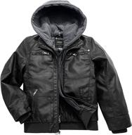 🧥 stylish and functional: wantdo boy's faux leather jacket with removable hood логотип