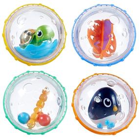 img 4 attached to 🛁 Игрушка для ванны Munchkin Float and Play Bubbles - 4 штуки: увлекательное развлечение для малышей!