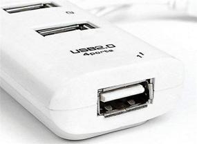 img 1 attached to 🔌 High-Speed 4-Port USB 2.0 Splitter Hub for PC Notebook - Enhanced Connectivity for High-Performance Computing (White)