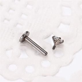 img 1 attached to GAGABODY Titanium Internally Threaded Cartilage Women's Jewelry