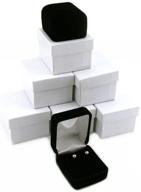 seo-optimized: set of 6 black velvet earring display boxes by findingking, ideal for showcasing & gifting logo
