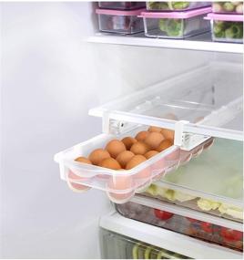 img 2 attached to 🥚 Корзина для яиц Skywin для холодильника: организуйте и защитите яйца с съемным держателем - регулируемый и экономящий место контейнер для хранения яиц в холодильнике.