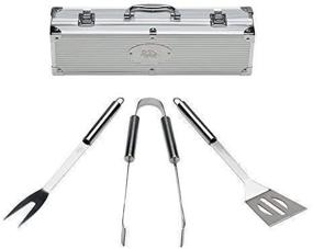 img 1 attached to 🔥 Ultimate Grill Tools Set: Home Solutions 3-Piece Stainless Steel BBQ Utensils with Aluminum Case - Premium Barbecue Accessories for the Perfect Grilling Experience - Ideal Gift for Men