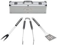 🔥 ultimate grill tools set: home solutions 3-piece stainless steel bbq utensils with aluminum case - premium barbecue accessories for the perfect grilling experience - ideal gift for men logo