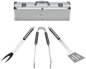 img 4 attached to 🔥 Ultimate Grill Tools Set: Home Solutions 3-Piece Stainless Steel BBQ Utensils with Aluminum Case - Premium Barbecue Accessories for the Perfect Grilling Experience - Ideal Gift for Men