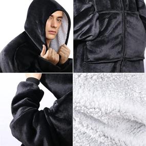 img 1 attached to Wearable Blankets Oversized Microfiber Sweatshirt