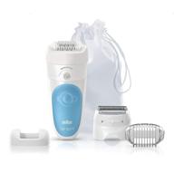 🔵 braun silk-epil 5-890 hair removal: women's wet & dry epilator with 5 extras in blue logo