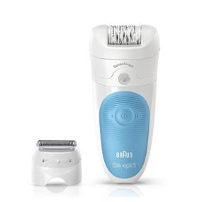 img 2 attached to 🔵 Braun Silk-Epil 5-890 Hair Removal: Women's Wet & Dry Epilator with 5 Extras in Blue