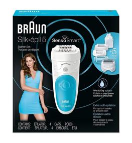 img 3 attached to 🔵 Braun Silk-Epil 5-890 Hair Removal: Women's Wet & Dry Epilator with 5 Extras in Blue