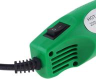 🔥 caidu mini hot air gun 300w - portable heat tool for diy, shrink wrapping, drying paint - 3.3ft power cord - multi function electrical heat gun (green) logo