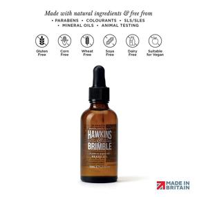 img 2 attached to 🧔 Hawkins & Brimble 1.69 fl oz Beard Oil - Fast Absorbing, Enhances Growth & Strength, with Popular Signature Fragrance