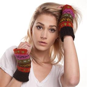 img 3 attached to 🧤 Lakshays Multi Knot Fingerless Gloves Cherry - Premium Men's Accessory for Enhanced Style and Comfort