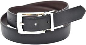 img 4 attached to NYBC Reversible Belt Detail Textured Men's Accessories in Belts
