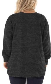 img 2 attached to DOLNINE Plus Size Sweatshirts: Color Block Long Sleeve Pocket Shirts Tops for Women