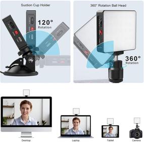 img 2 attached to 🎥 Adjustable Pixel Video Conference Lighting Kit with Suction Cup for Zoom, Computer, Laptop, MacBook, Phone, Live Streaming, Selfie, Remote Working, Zoom Calls