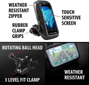img 2 attached to Waterproof Motorcycle GPS Bike Phone Mount with 360 Degree Viewing - Compatible with Garmin, Zumo, Magellan, Tomtom, Trail Tech, and GPS Units up to 6.75 Inch - USA Gear
